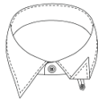 colloe button down concealed 1 button